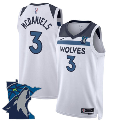 Minnesota Timberwolves Swingman Jersey - Minnesota Patch - All Stitched