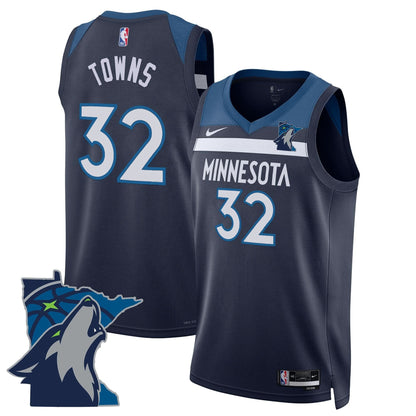 Minnesota Timberwolves Swingman Jersey - Minnesota Patch - All Stitched