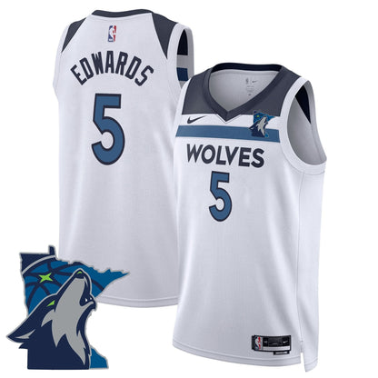 Minnesota Timberwolves Swingman Jersey - Minnesota Patch - All Stitched