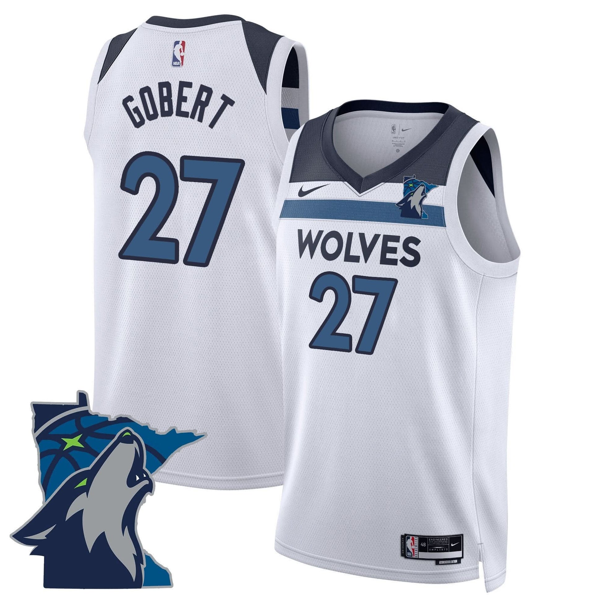 Minnesota Timberwolves Swingman Jersey - Minnesota Patch - All Stitched