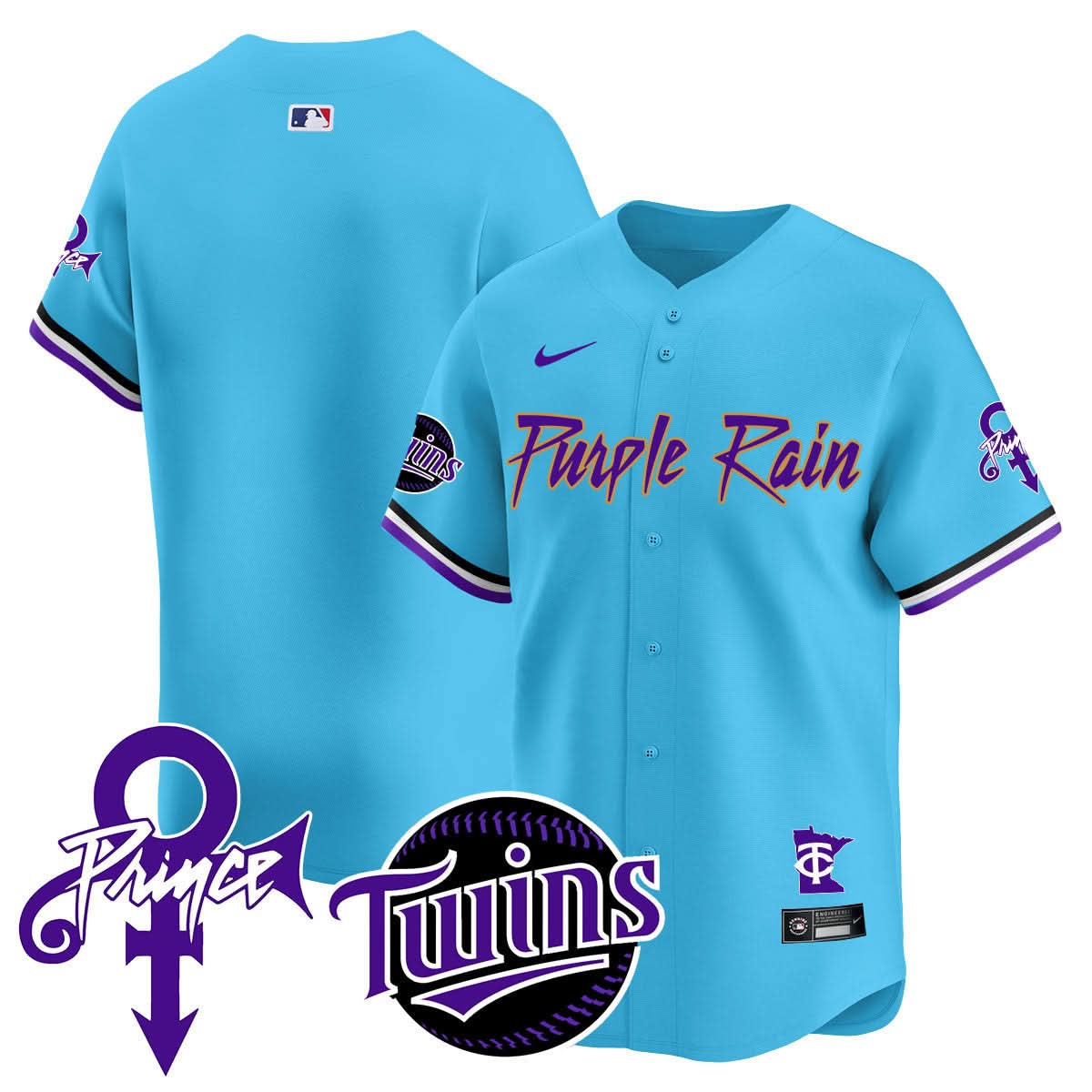 Minnesota Twins Prince Patch Vapor Premier Limited Jersey N1 - All Stitched