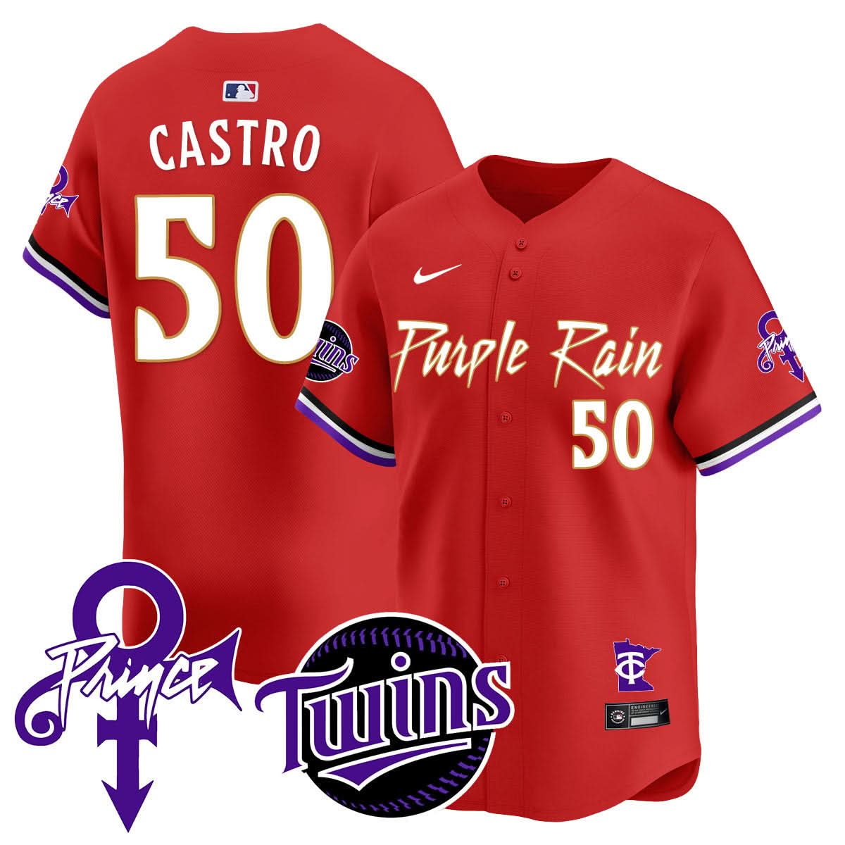 Minnesota Twins Prince Patch Vapor Premier Limited Jersey N1 - All Stitched