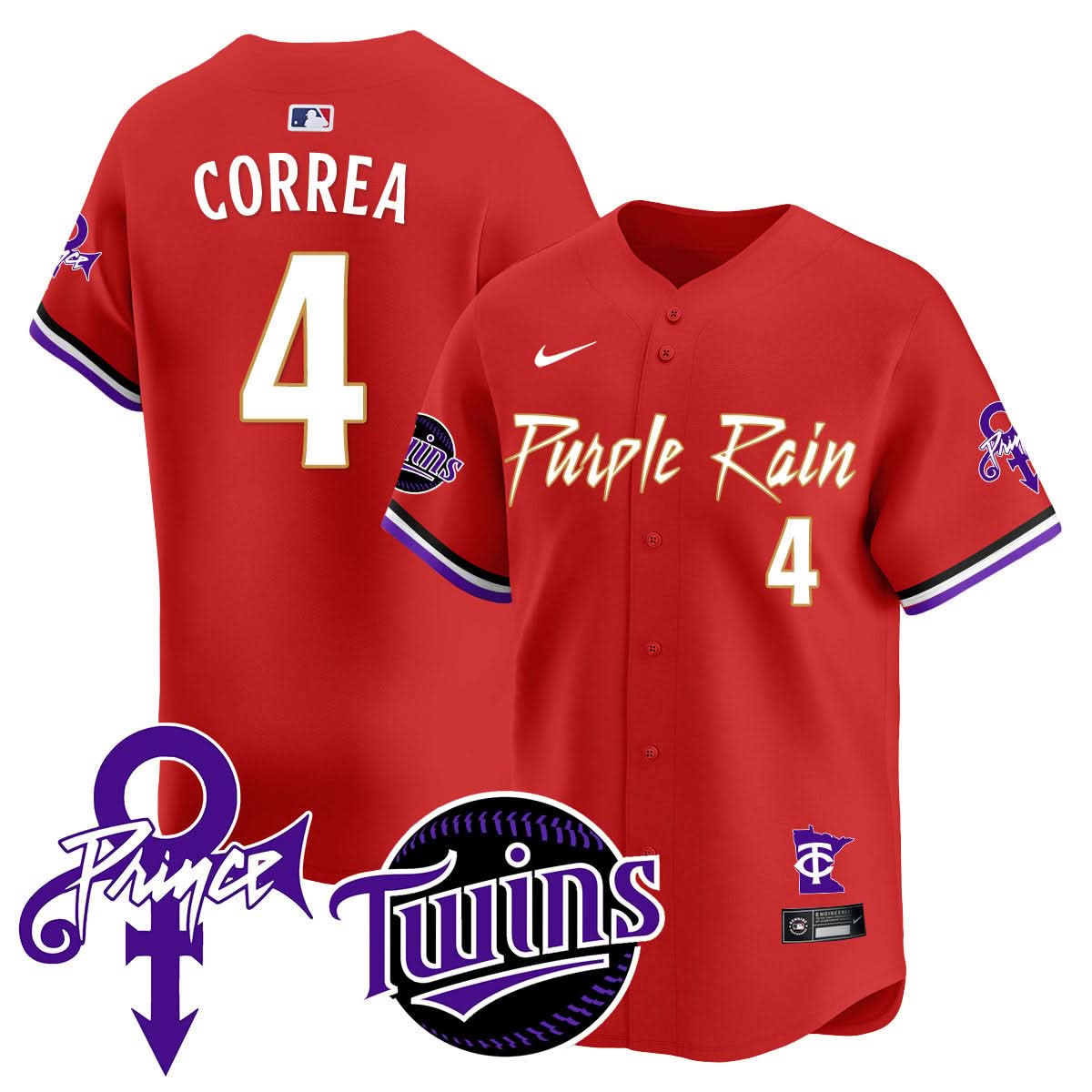 Minnesota Twins Prince Patch Vapor Premier Limited Jersey N1 - All Stitched