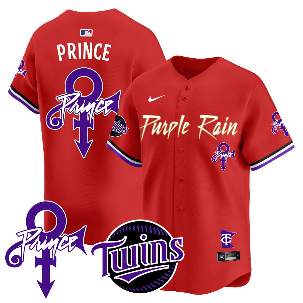 Minnesota Twins Prince Patch Vapor Premier Limited Jersey N1 - All Stitched