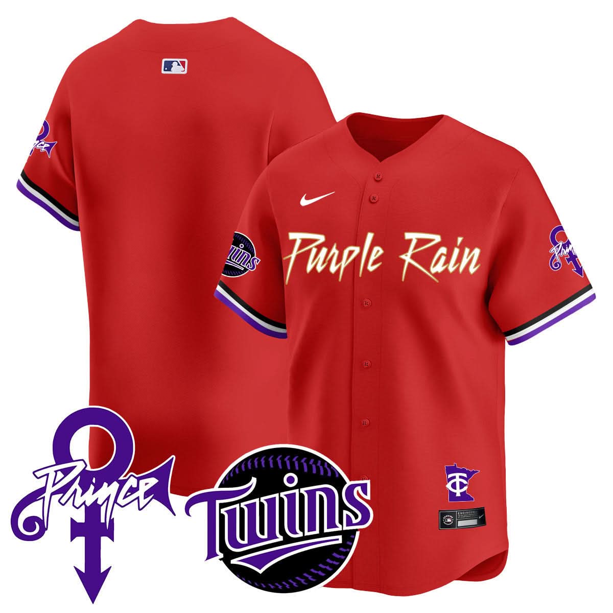 Minnesota Twins Prince Patch Vapor Premier Limited Jersey N1 - All Stitched