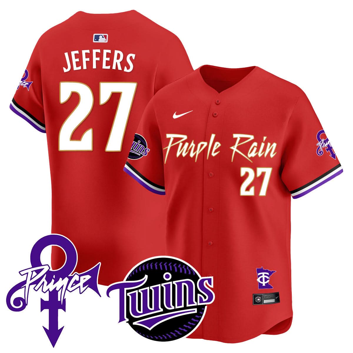 Minnesota Twins Prince Patch Vapor Premier Limited Jersey N1 - All Stitched