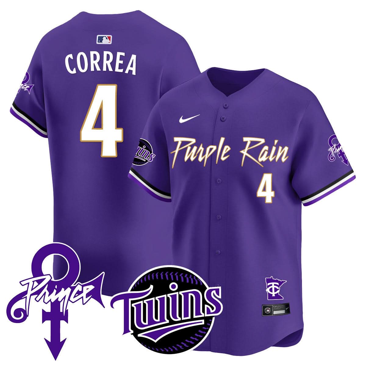 Minnesota Twins Prince Patch Vapor Premier Limited Jersey N1 - All Stitched