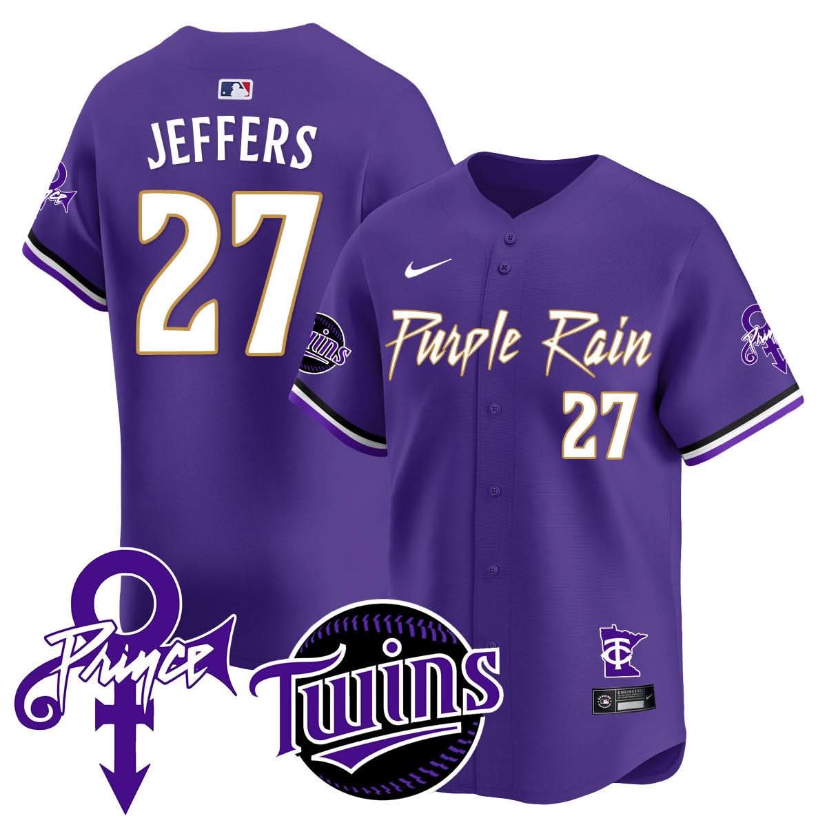 Minnesota Twins Prince Patch Vapor Premier Limited Jersey N1 - All Stitched