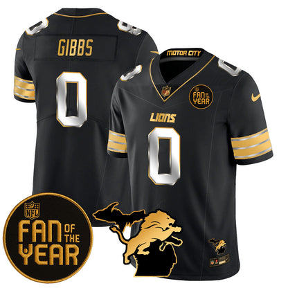 Detroit Lions "Fan Of The Year" Jersey - All Stitched