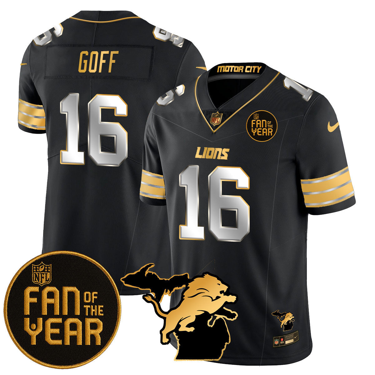 Detroit Lions "Fan Of The Year" Jersey - All Stitched
