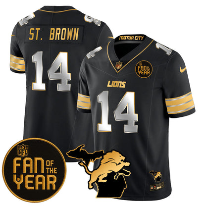 Detroit Lions "Fan Of The Year" Jersey - All Stitched