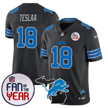 Detroit Lions "Fan Of The Year" Jersey - All Stitched