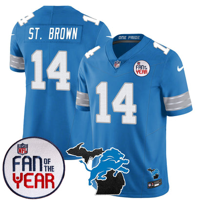 Detroit Lions "Fan Of The Year" Jersey - All Stitched