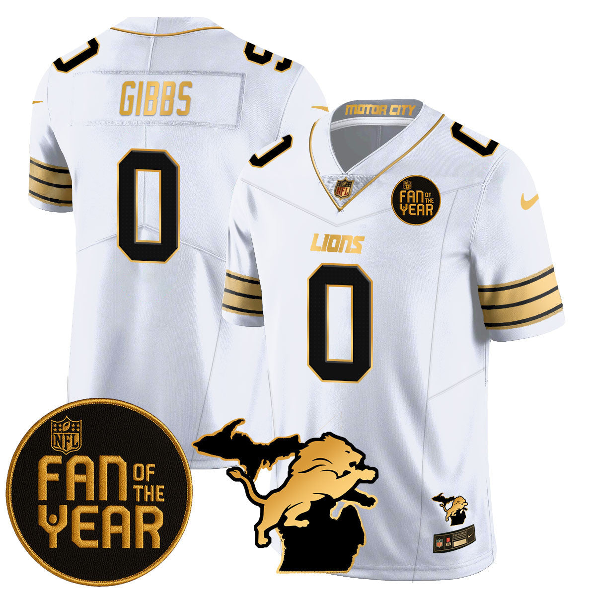 Detroit Lions "Fan Of The Year" Jersey - All Stitched