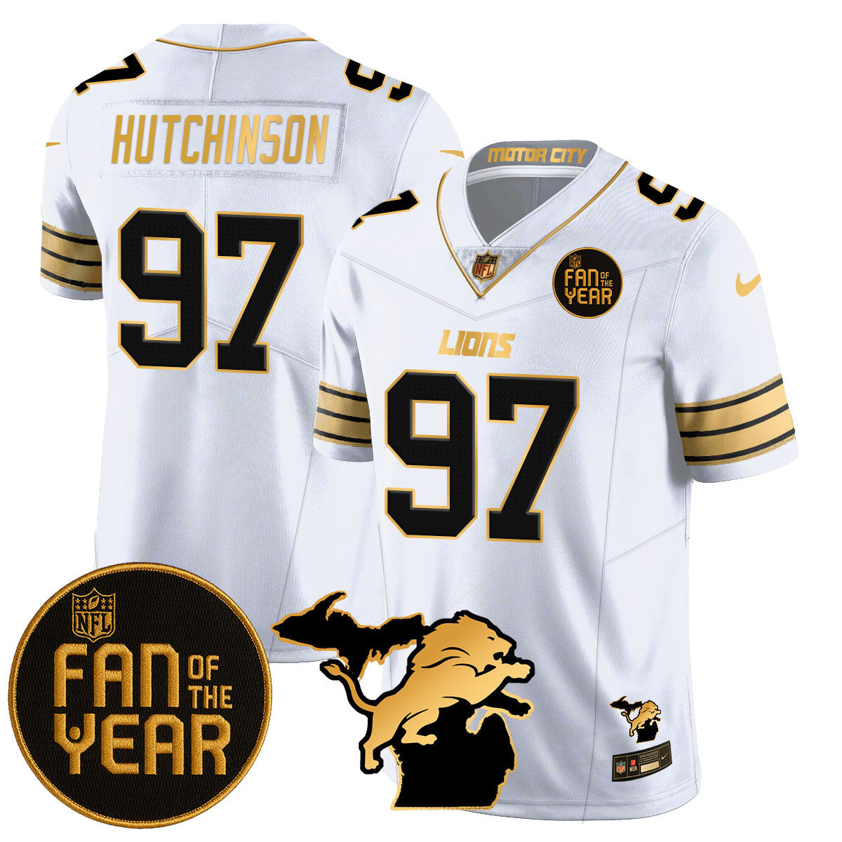 Detroit Lions "Fan Of The Year" Jersey - All Stitched