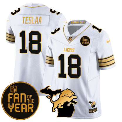 Detroit Lions "Fan Of The Year" Jersey - All Stitched