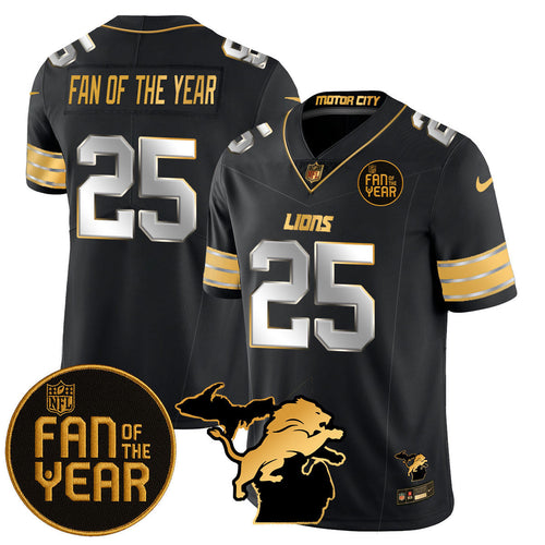 Detroit Lions "Fan Of The Year" Jersey - All Stitched