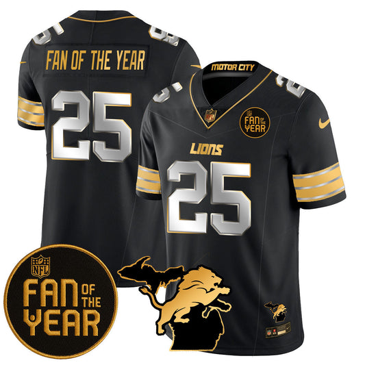 Detroit Lions "Fan Of The Year" Jersey - All Stitched