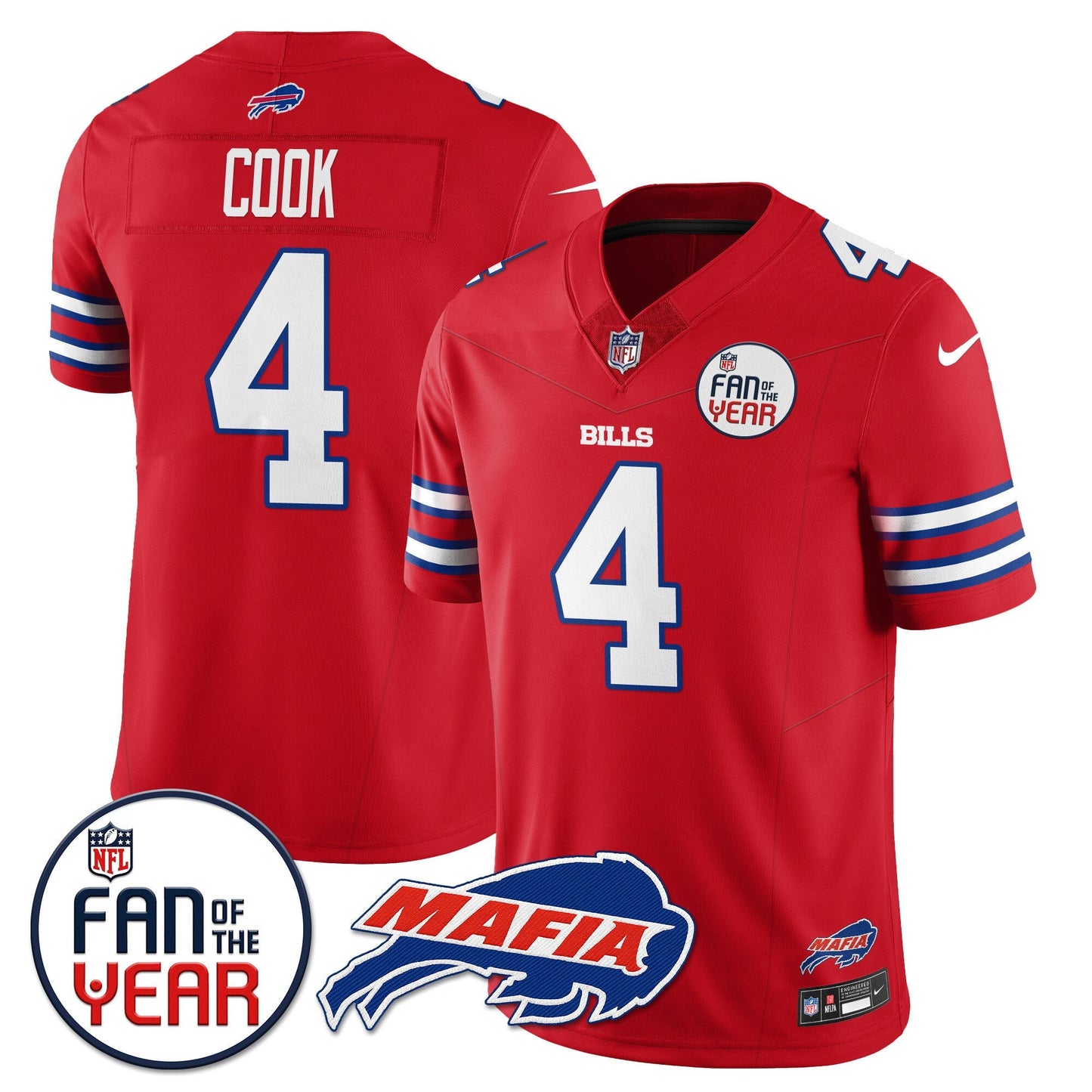 Buffalo Bills "Fan Of The Year" Jersey - All Stitched