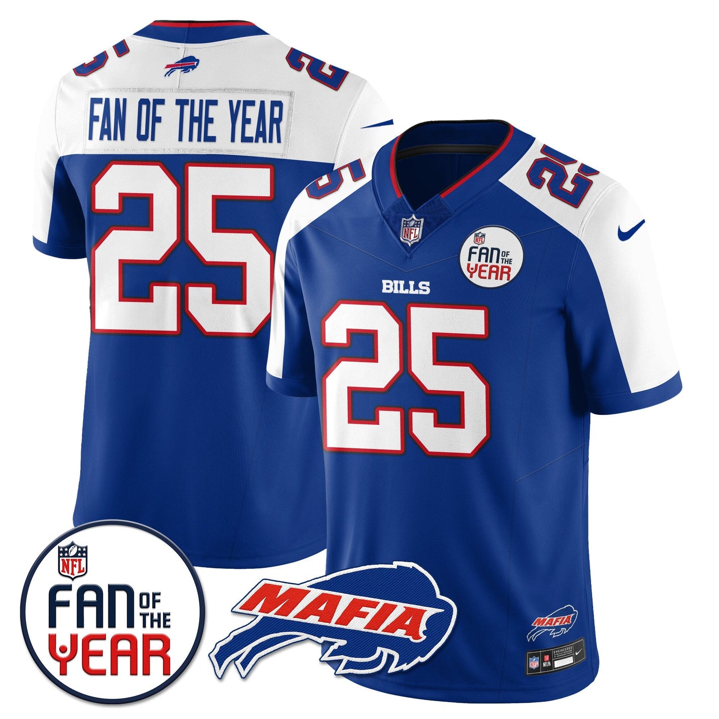 Buffalo Bills "Fan Of The Year" Jersey - All Stitched