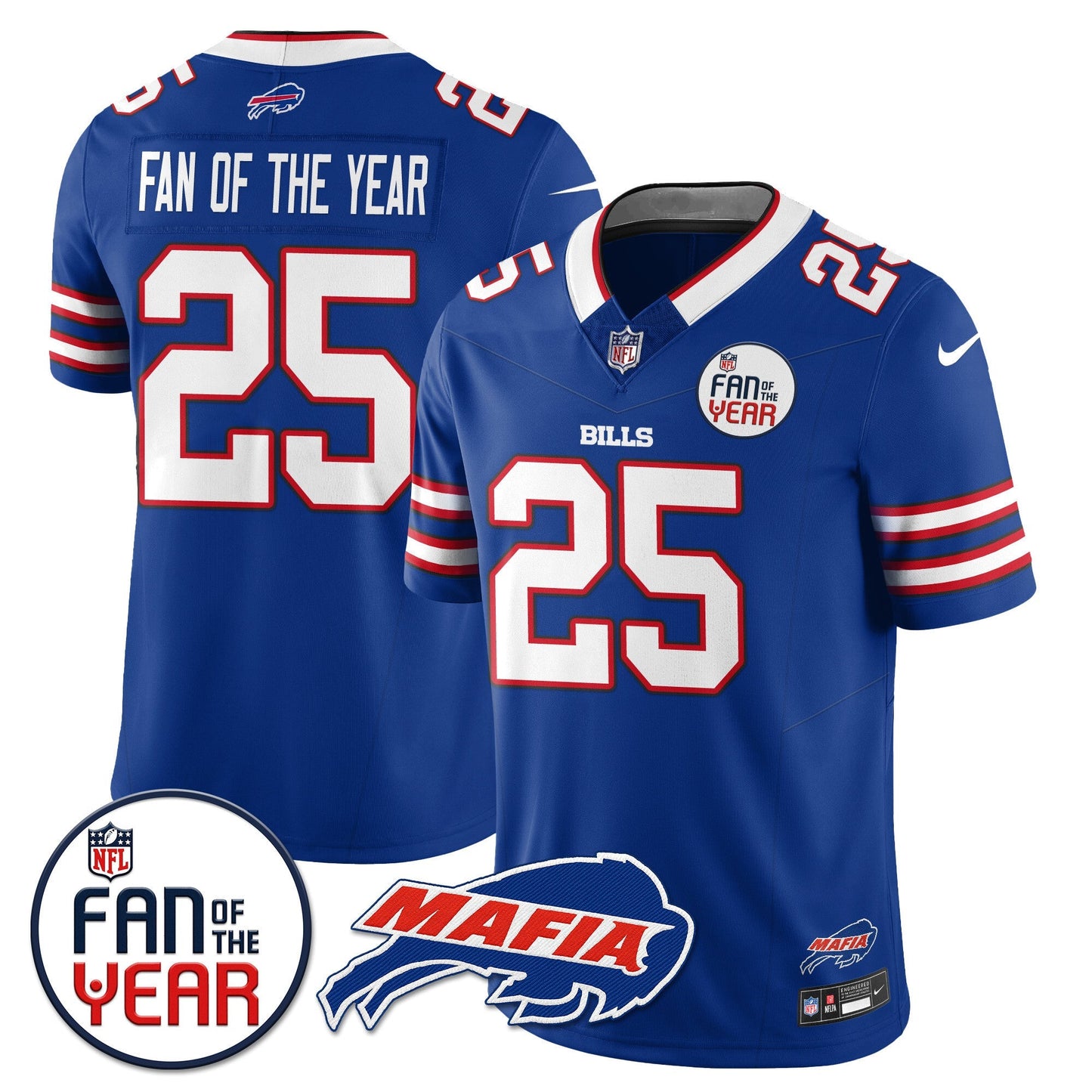 Buffalo Bills "Fan Of The Year" Jersey - All Stitched