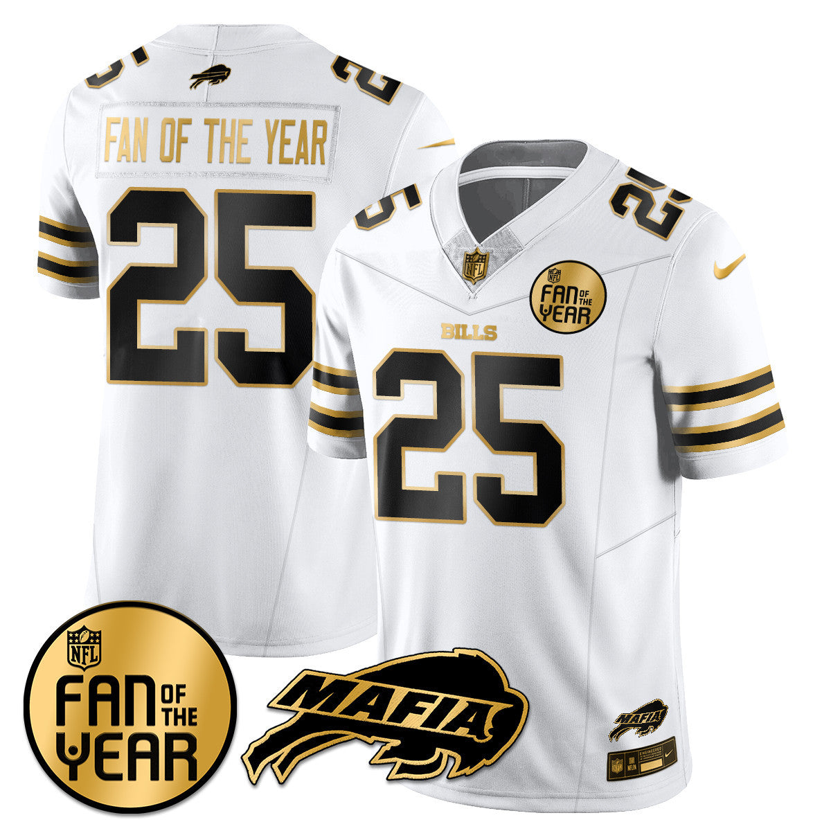 Buffalo Bills "Fan Of The Year" Jersey - All Stitched